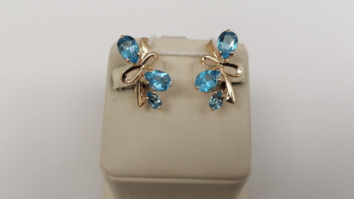 СЕРЬГИ С КАМНЯМИ (Au 585)