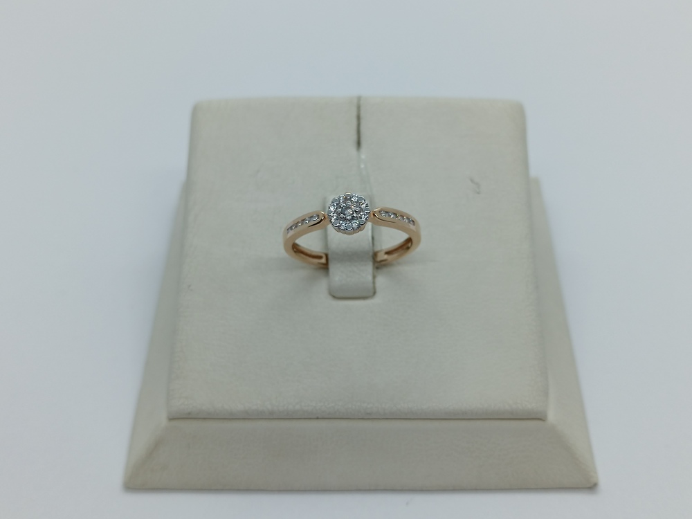 КОЛЬЦО С КАМНЯМИ (Au 585)