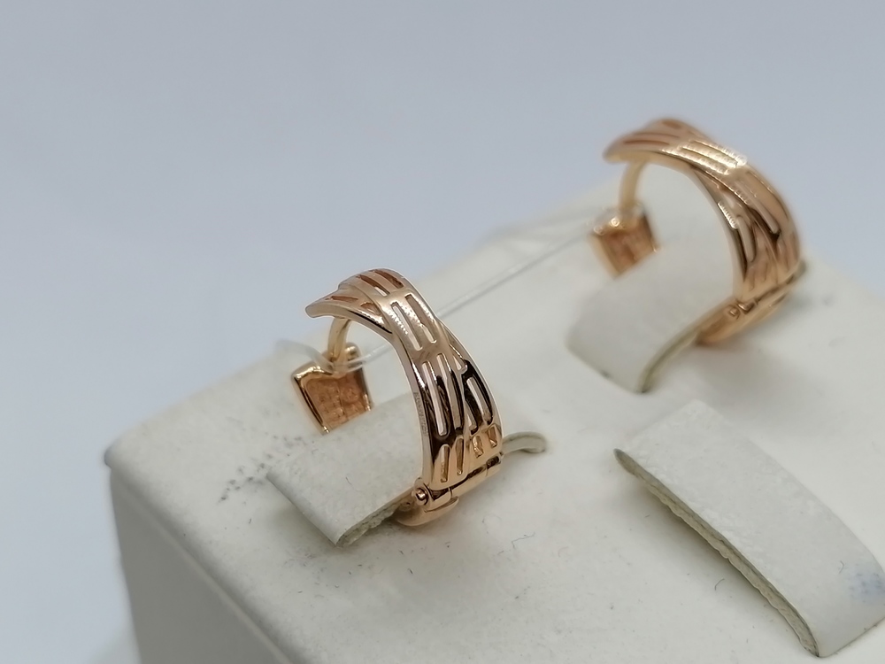 СЕРЬГИ БЕЗ КАМНЯ (Au 585)