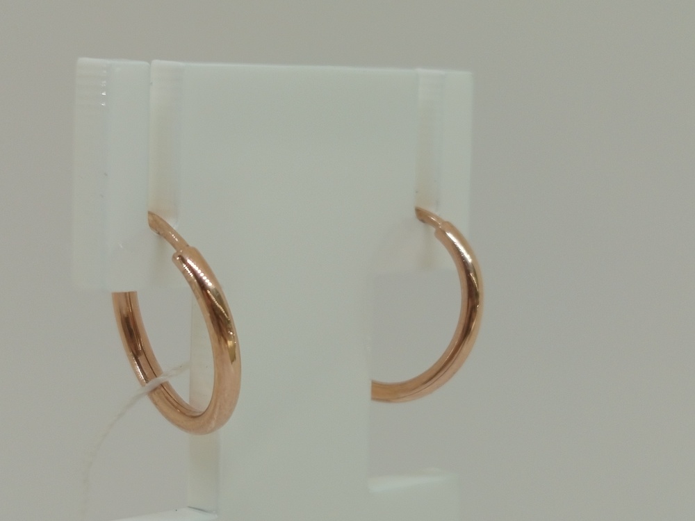 021003 СЕРЬГИ КОНГО без камня (Au 585)