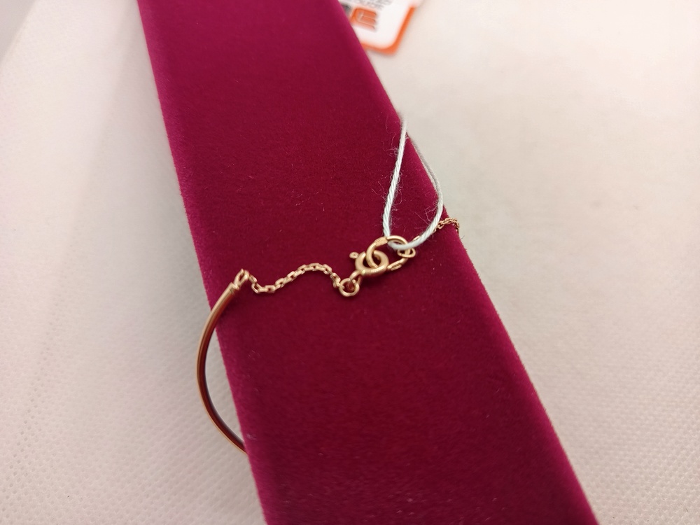 БЖКИ585 БРАСЛЕТ ЖЕСТКИЙ С КАМНЯМИ (Au 585)