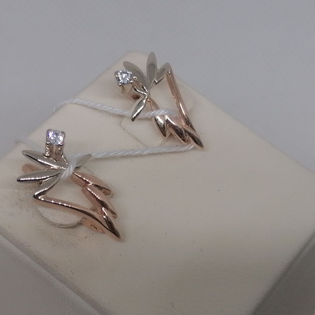 СЕРЬГИ С КАМНЕМ (Au 585)