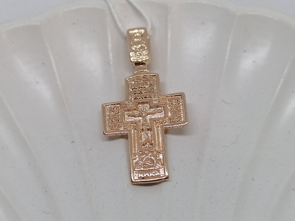 ПОДВЕСКА КРЕСТ БЕЗ КАМНЯ (Au 585)