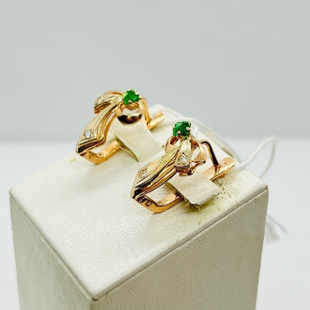 СКМИ585 СЕРЬГИ С КАМНЯМИ (Au 585)