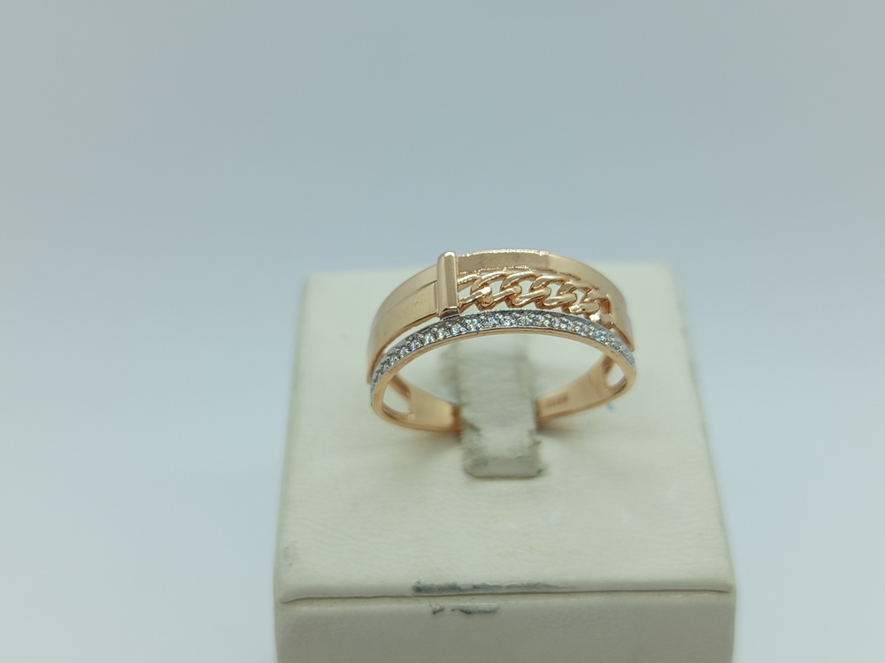 КОЛЬЦО С КАМНЯМИ (Au 585)