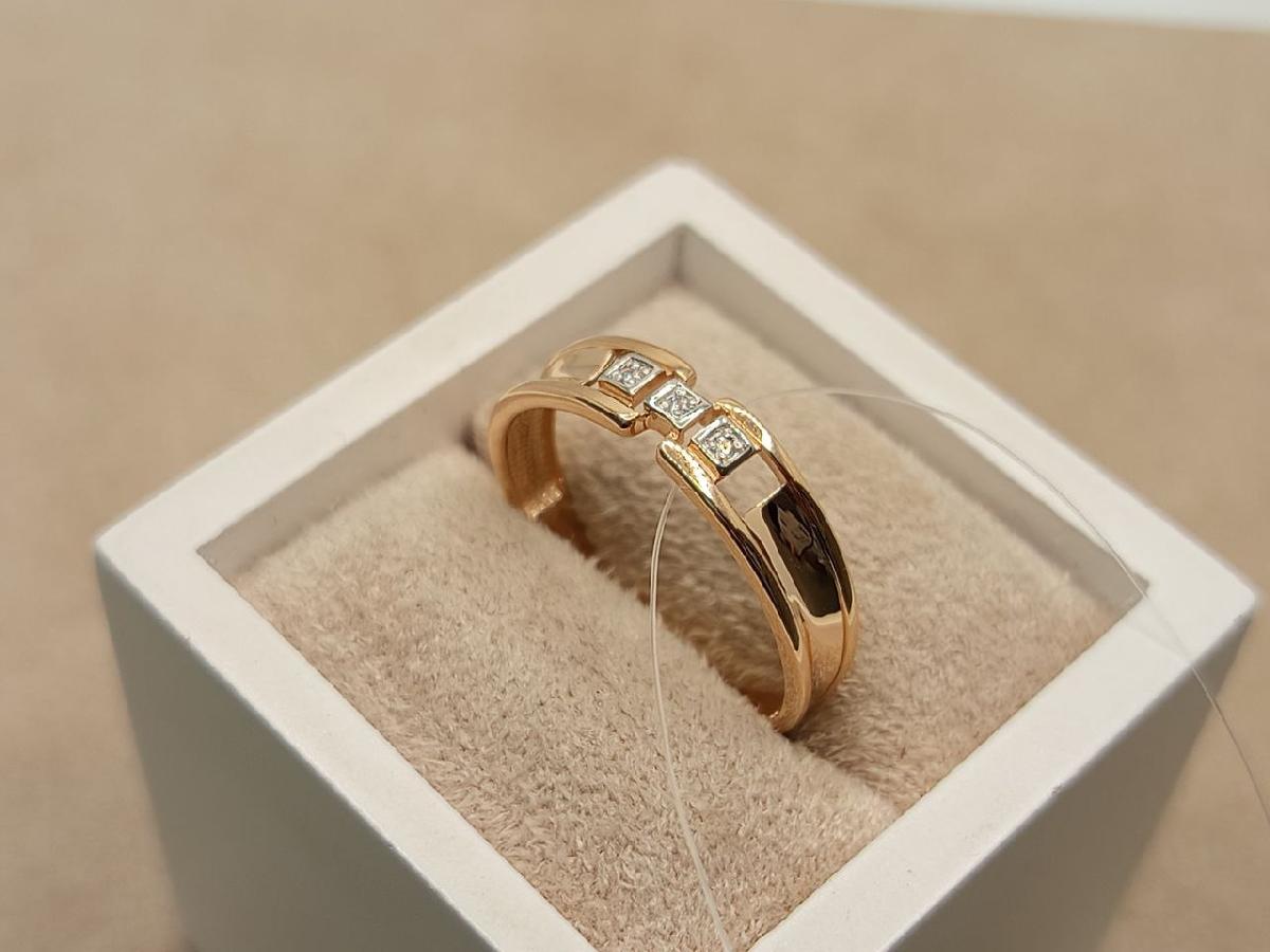 КОЛЬЦО С КАМНЯМИ (Au 585)