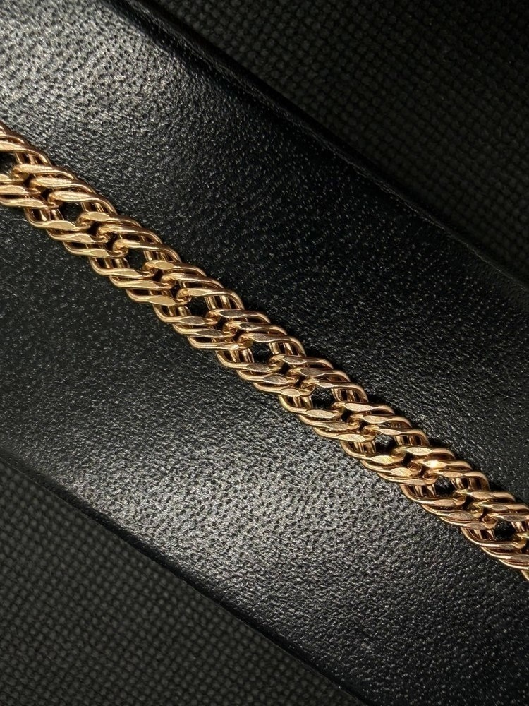 БРАСЛЕТ ПУСТОТЕЛЫЙ Ромб тройной Au 585