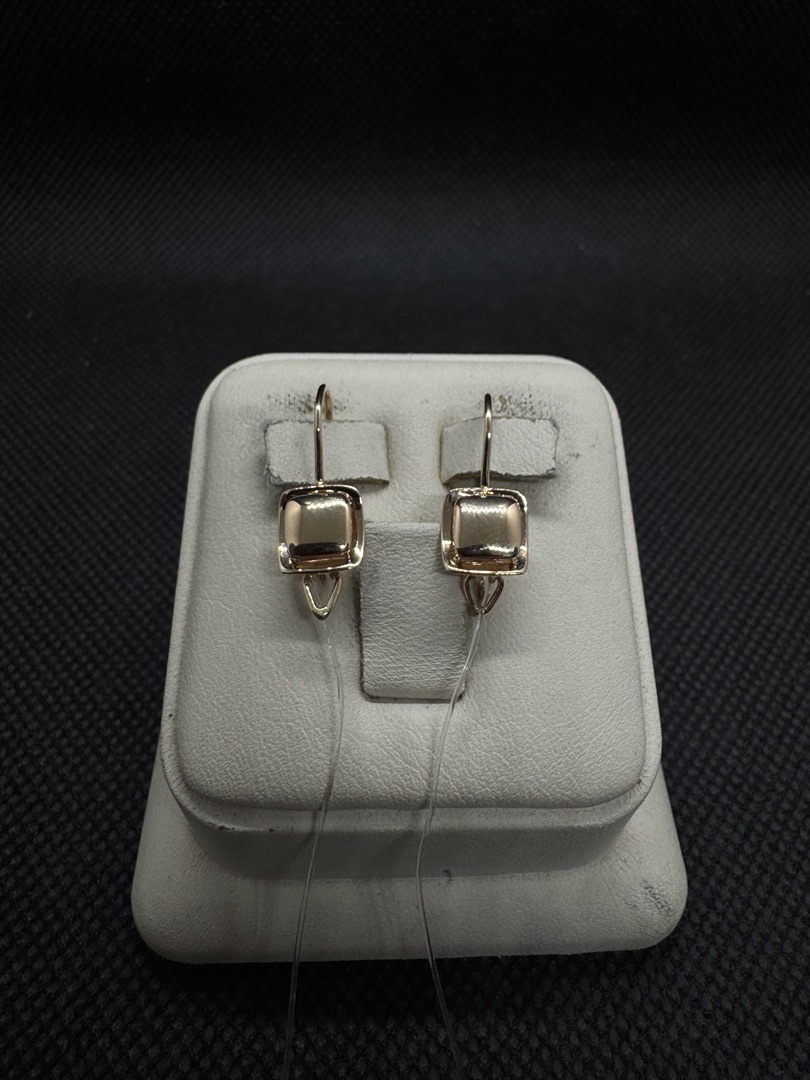 СЕРЬГИ ПЕТЕЛЬКА без камня (Au 585)