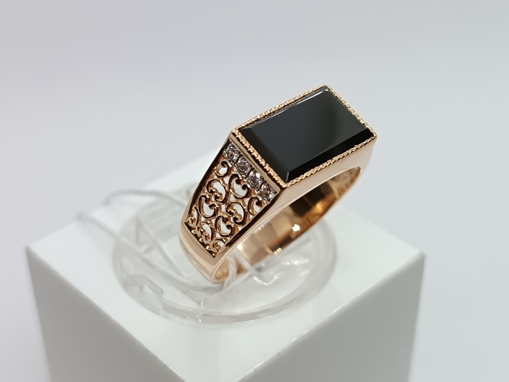 ПЕЧАТКА С КАМНЯМИ (Au 585)