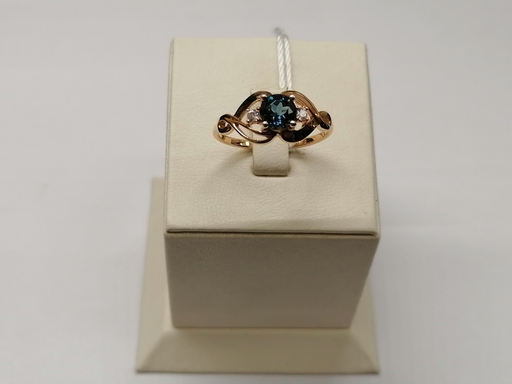 КОЛЬЦО С КАМНЯМИ (Au 585)