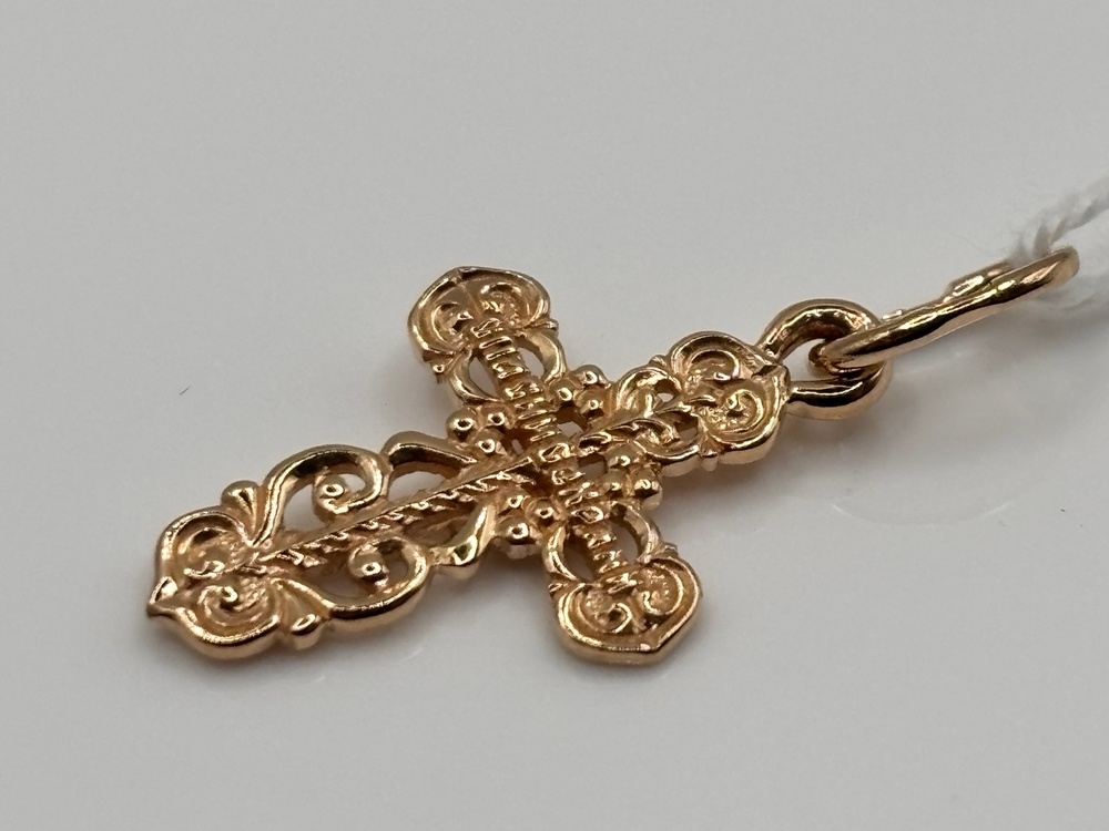 ПОДКБК585 ПОДВЕСКА КРЕСТ БЕЗ КАМНЯ (Au 585)