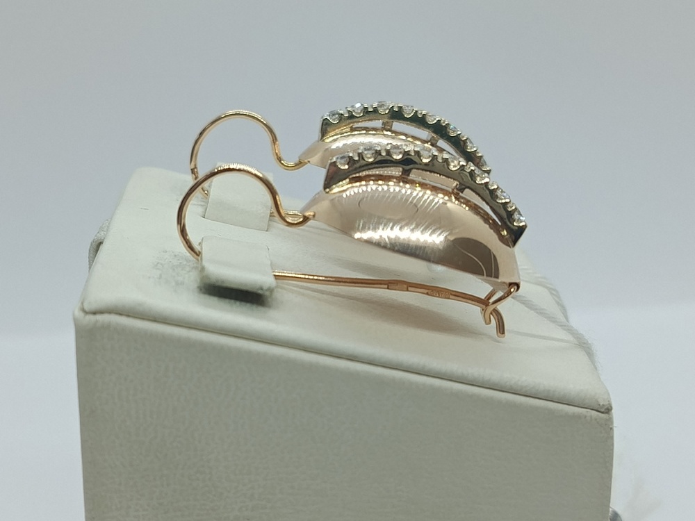 СКМИ585 СЕРЬГИ С КАМНЯМИ (Au 585)