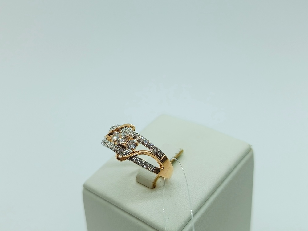 КОЛЬЦО С КАМНЯМИ (Au 585)