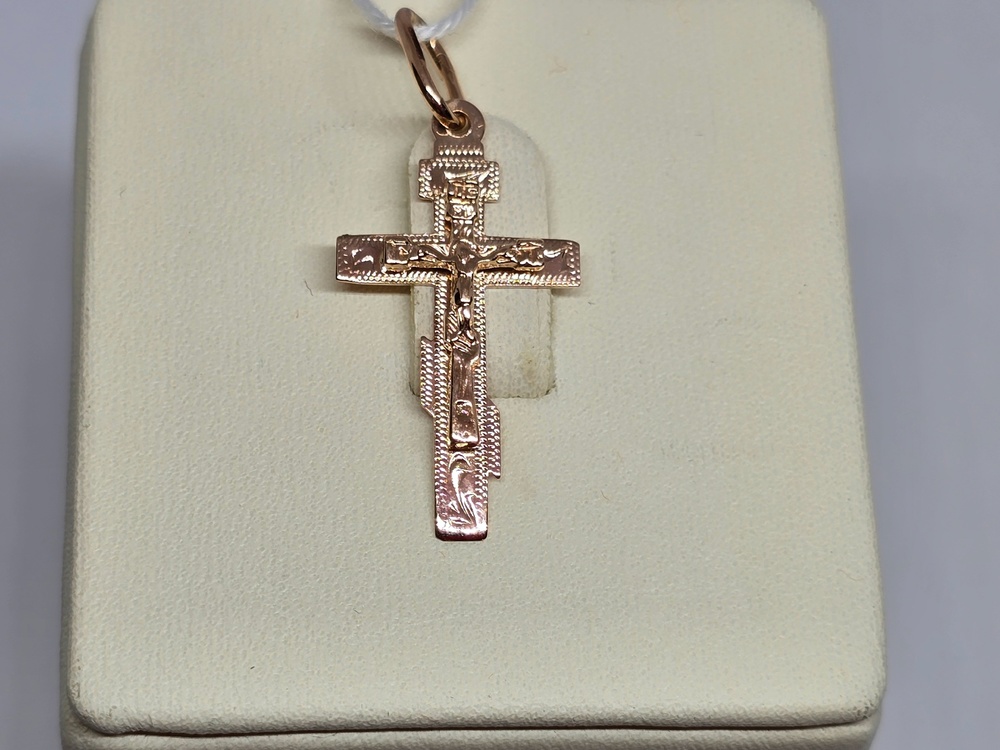 ПОДВЕСКА КРЕСТ БЕЗ КАМНЯ (Au 585)