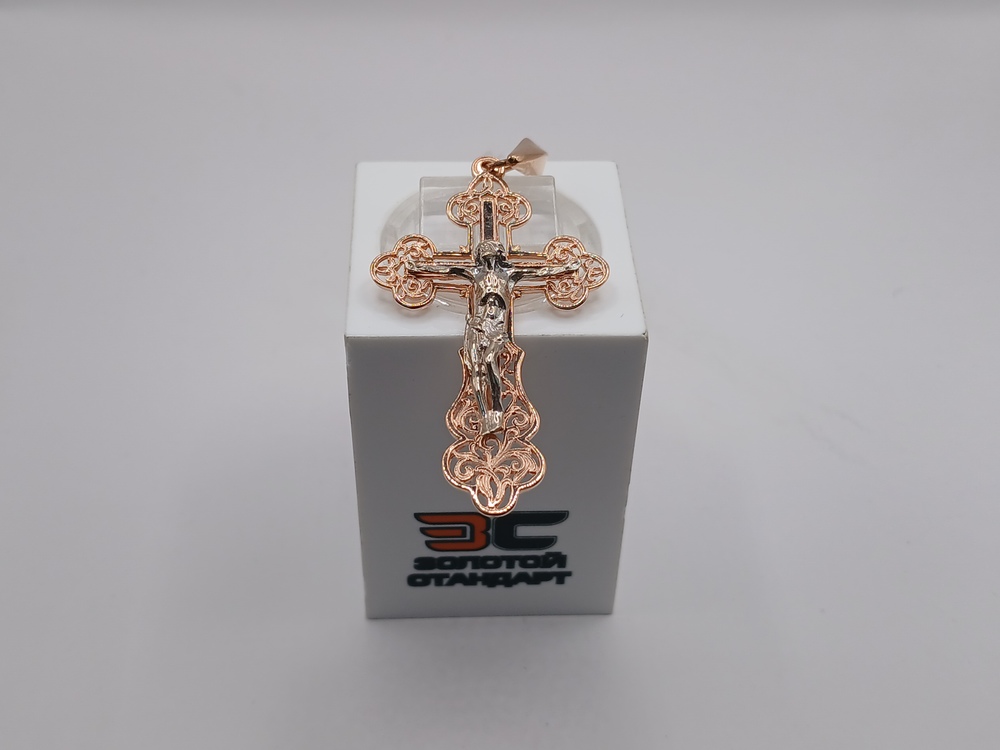ПОДВЕСКА КРЕСТ БЕЗ КАМНЯ (Au 585)
