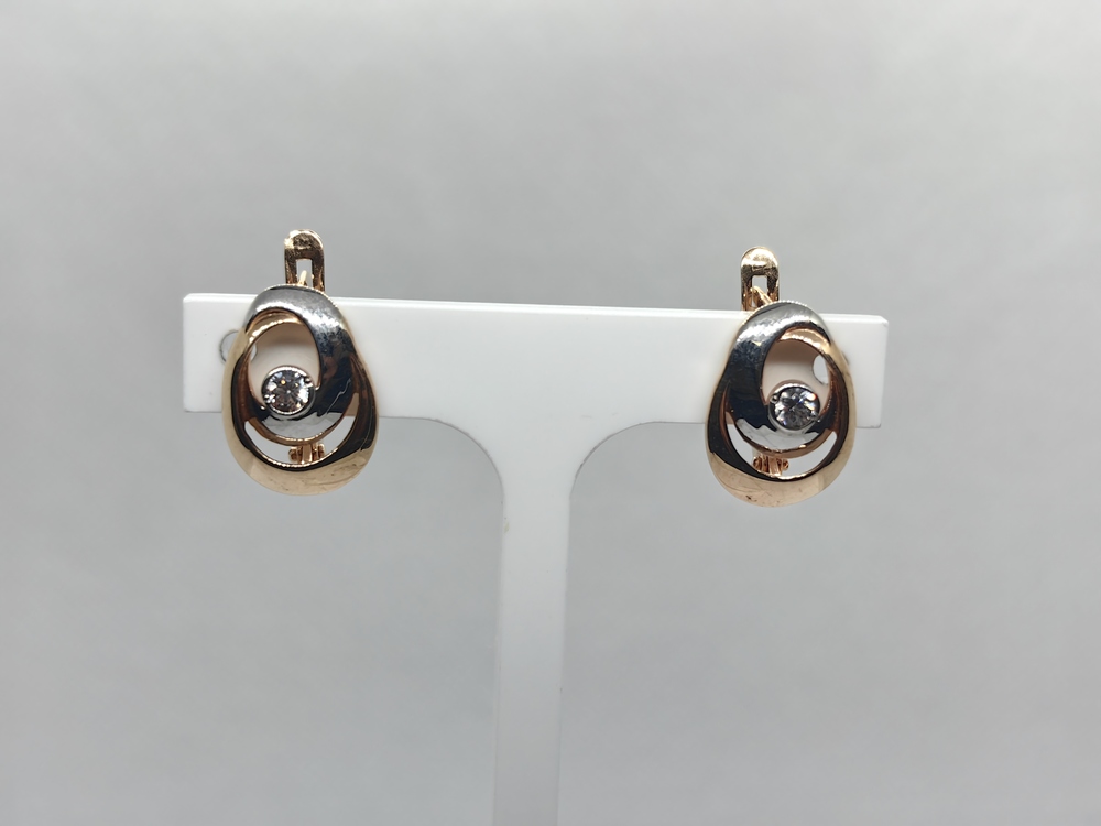 СЕРЬГИ С КАМНЕМ (Au 585)