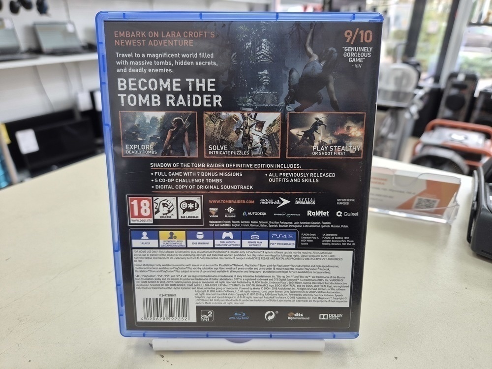 Игра Playstation 4 Shadow Of The Tomb Rider
