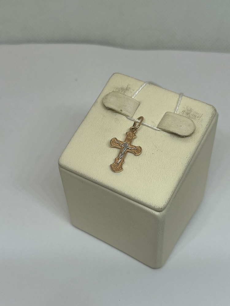 ПОДВЕСКА КРЕСТ БЕЗ КАМНЯ (Au 585)