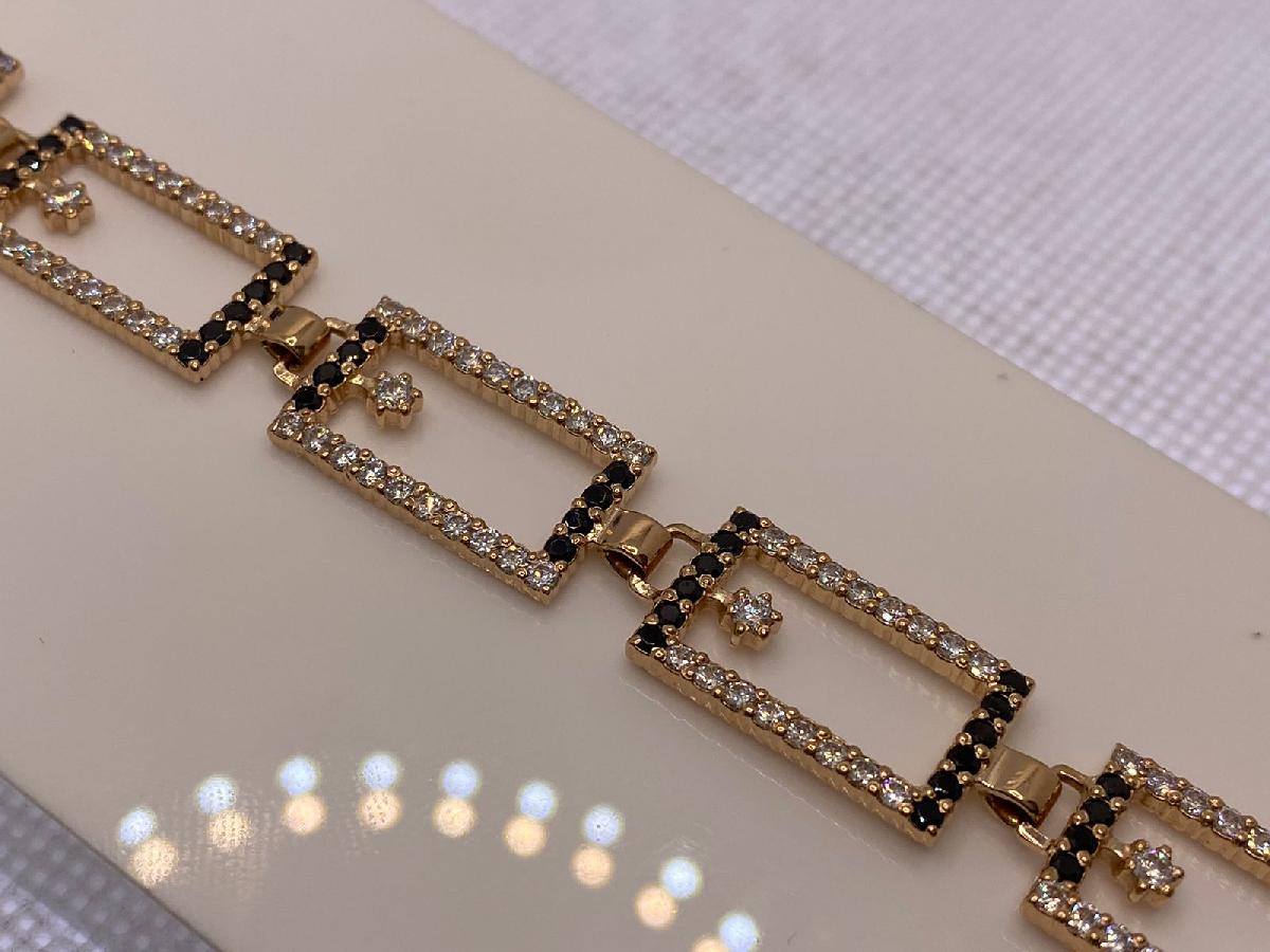 Б585 БРАСЛЕТ С КАМНЯМИ (Au 585)