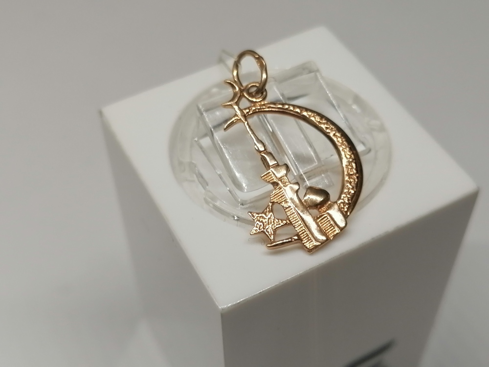 1864 ПОДВЕСКА ПОЛУМЕСЯЦ без камня (Au 585)