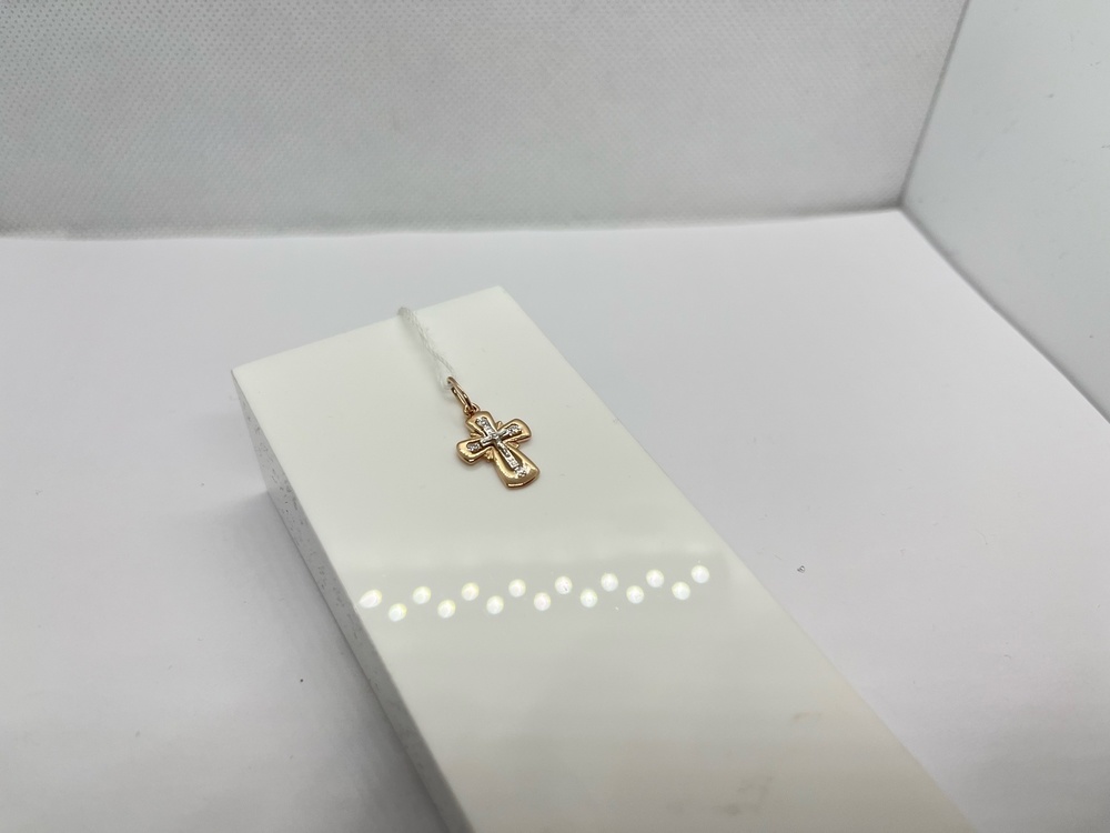 ПОДВЕСКА КРЕСТ с камнями (Au 585)