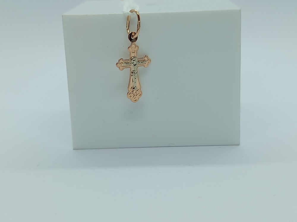 ПОДКБК585 ПОДВЕСКА КРЕСТ БЕЗ КАМНЯ (Au 585)