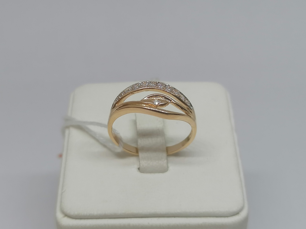 КОЛЬЦО С КАМНЯМИ (Au 585)