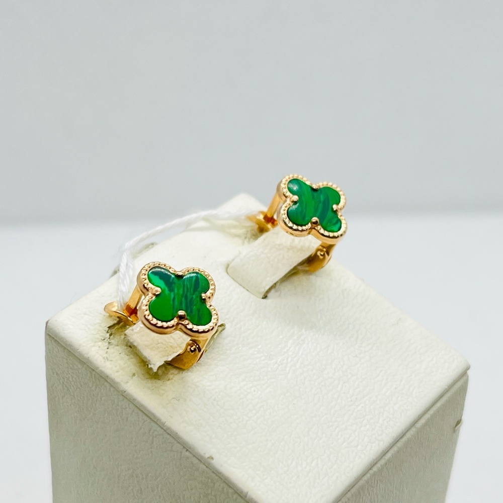 СКМ585 СЕРЬГИ С КАМНЕМ (Au 585)