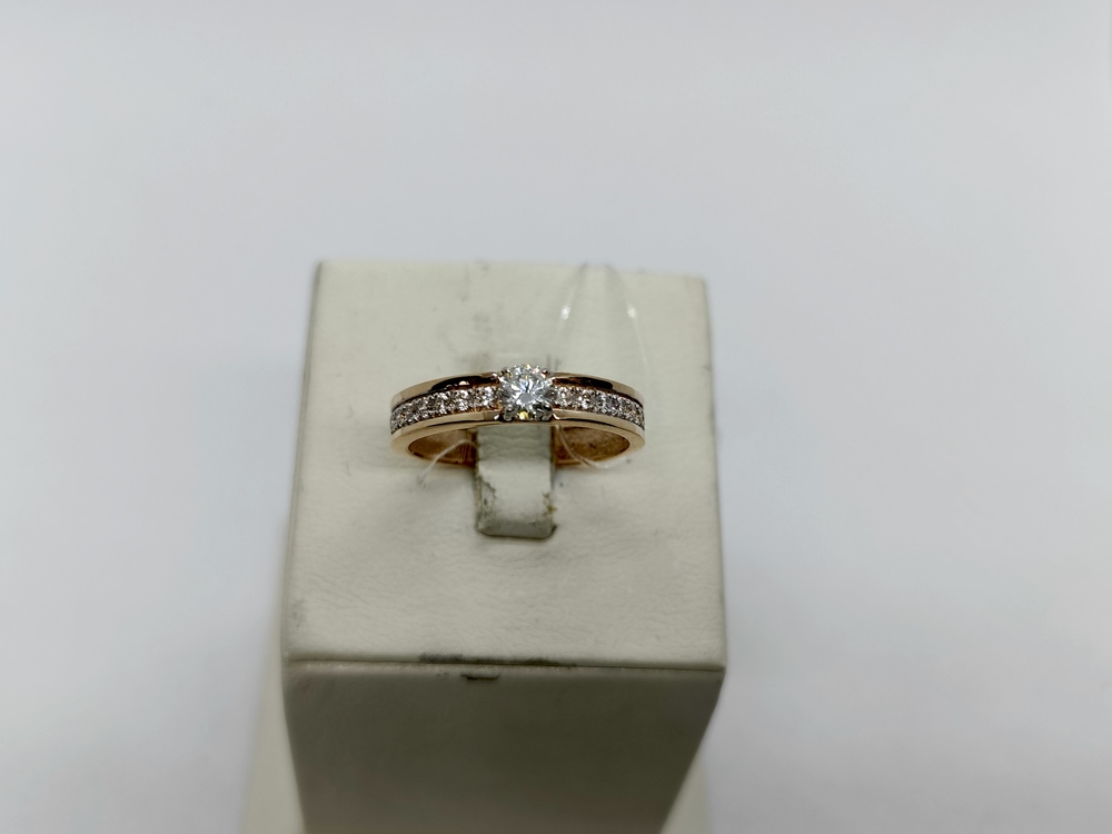 КОЛЬЦО С КАМНЯМИ (Au 585)