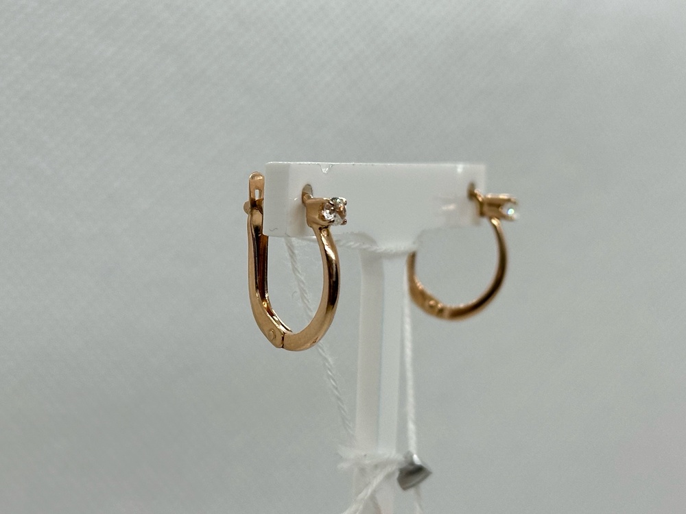 СЕРЬГИ С КАМНЕМ (Au 585)