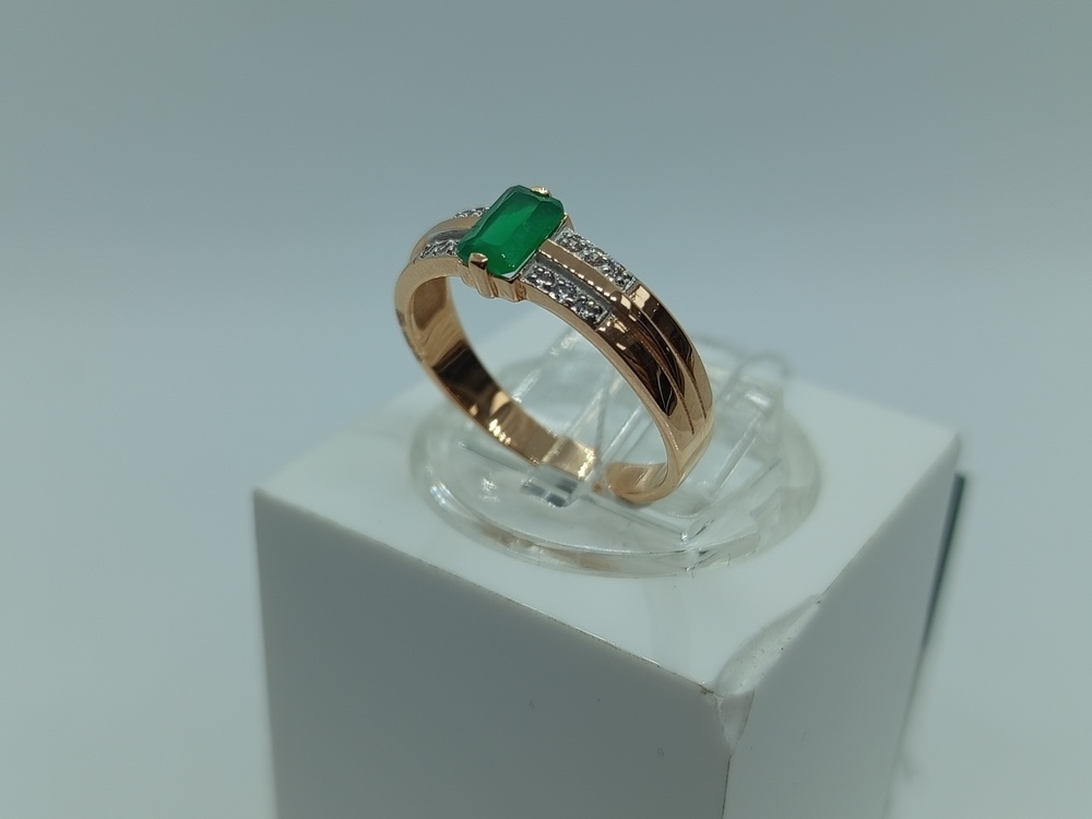 КОЛЬЦО С КАМНЯМИ (Au 585)