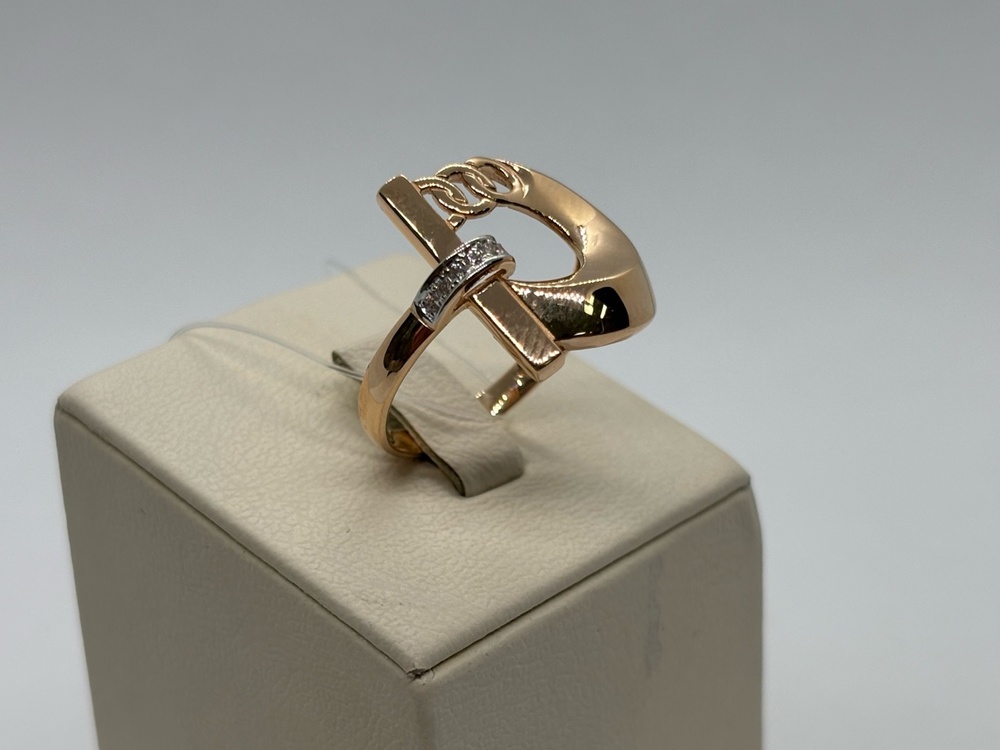 КОЛЬЦО С КАМНЯМИ (Au 585)