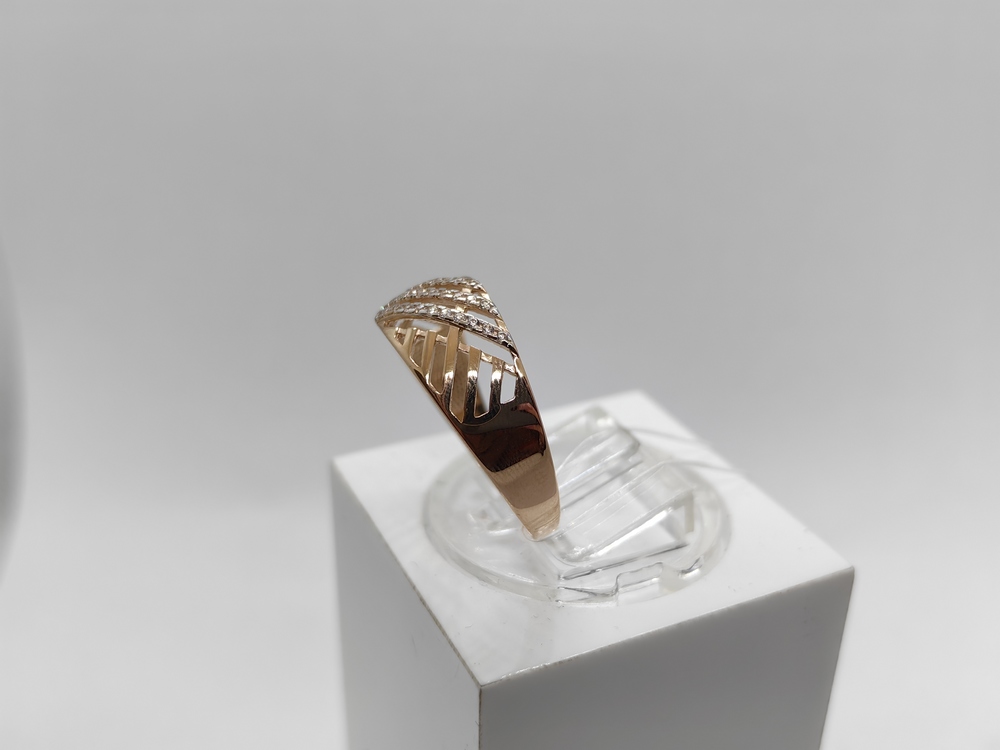 КОЛЬЦО С КАМНЯМИ (Au 585)