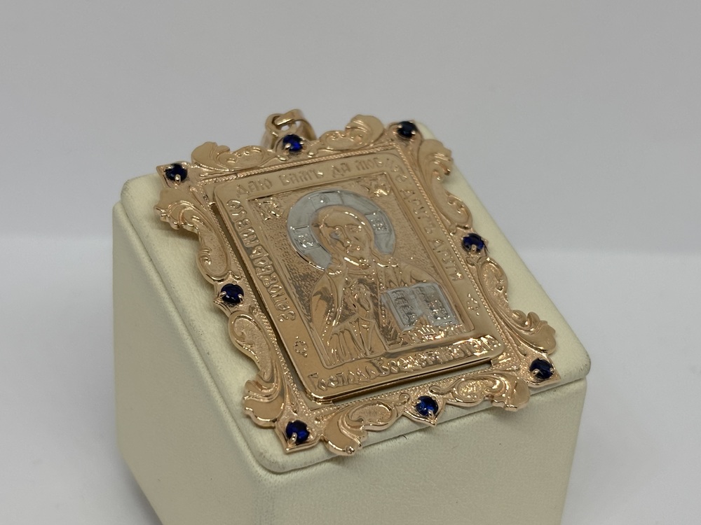 ПОДВЕСКА ИКОНА с камнями (Au 585)