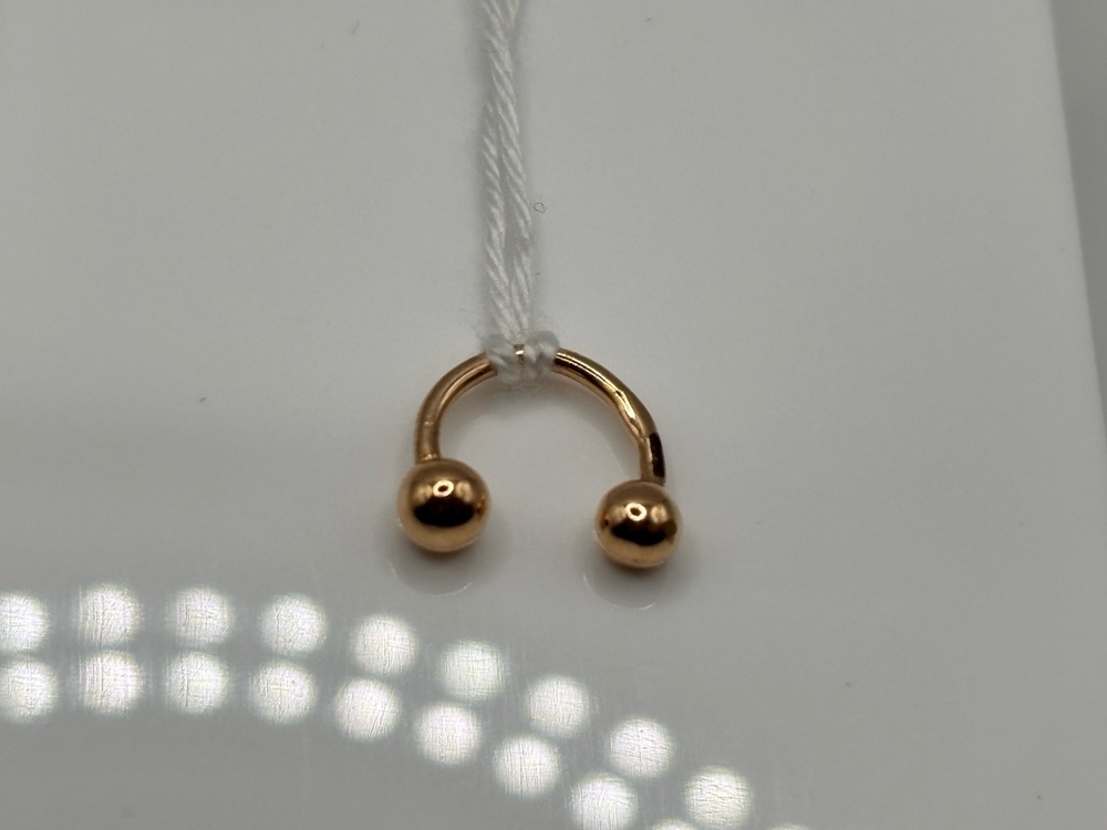 ПИРСИНГ В БРОВЬ БЕЗ КАМНЯ (Au 585)