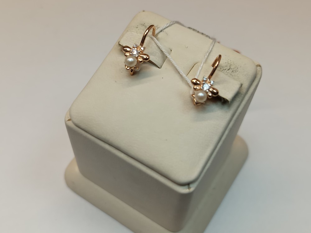 СКМИ585 СЕРЬГИ С КАМНЯМИ (Au 585)