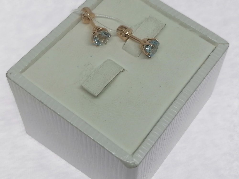 СЕРЬГИ ПУСЕТЫ с камнем (Au 585)