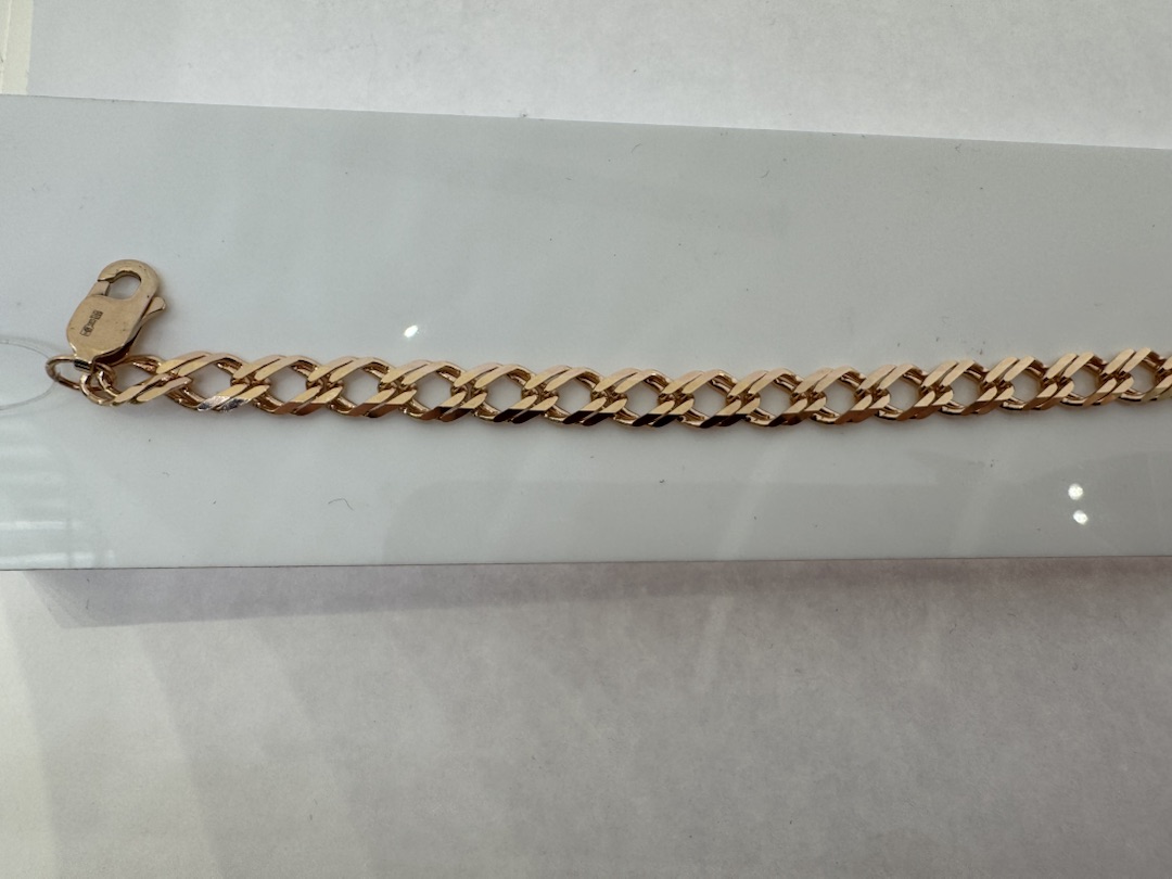 БРАСЛЕТ ПУСТОТЕЛЫЙ Ромб двойной (Au 585)