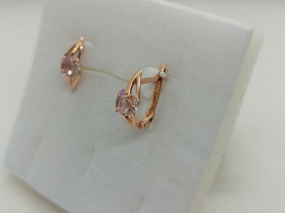 СКМИ585 СЕРЬГИ С КАМНЯМИ (Au 585)