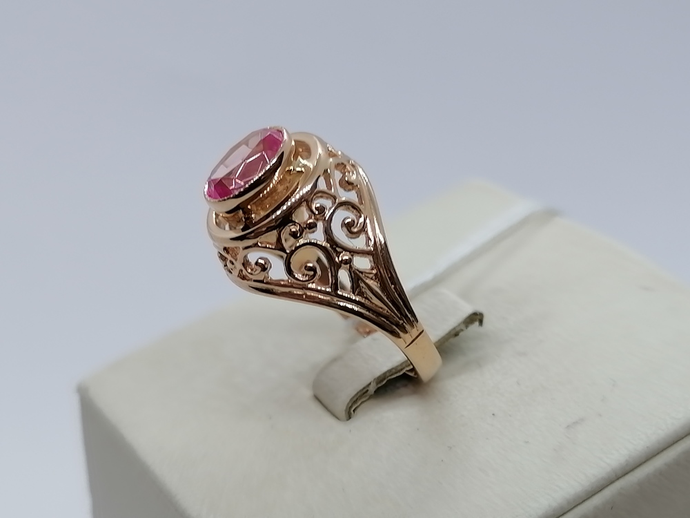 КОЛКМ583 КОЛЬЦО С КАМНЕМ (Au 583)