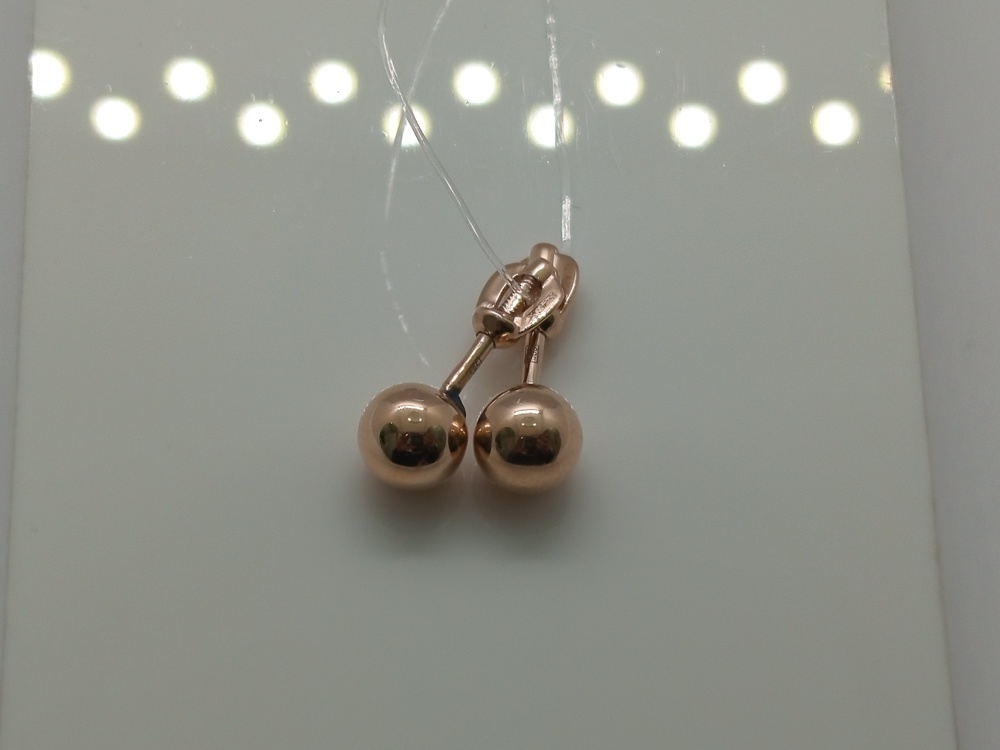 СЕРЬГИ ПУСЕТЫ без камня (Au 585)