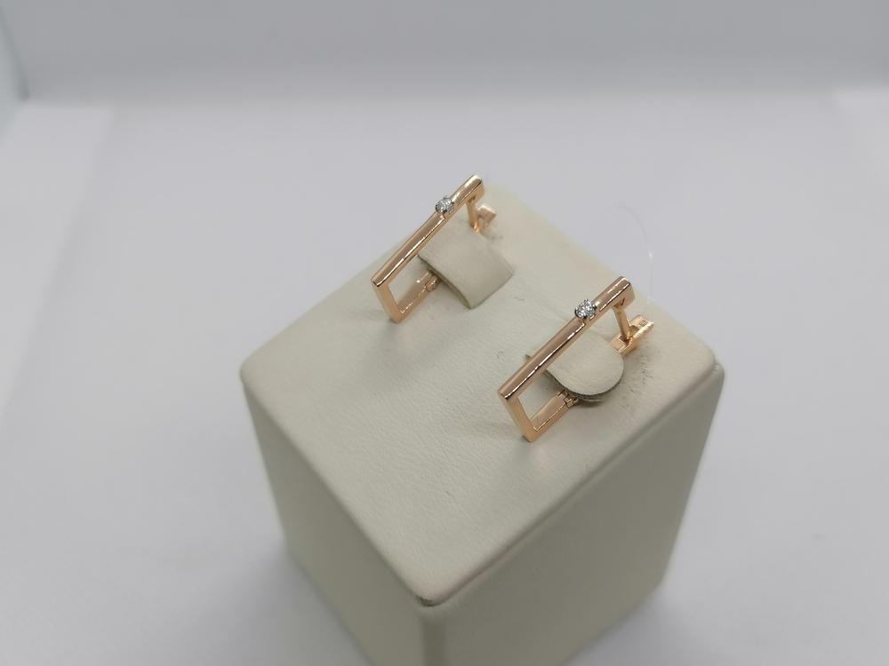 СЕРЬГИ С КАКМНЕМ (Au 585)