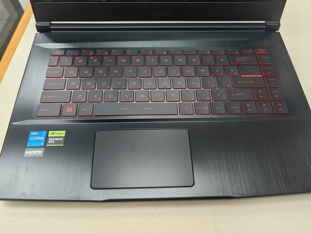 Ноутбук MSI; Core I5-12450H, GeForce RTX 4050, 16 Гб, 256 Гб, Нет