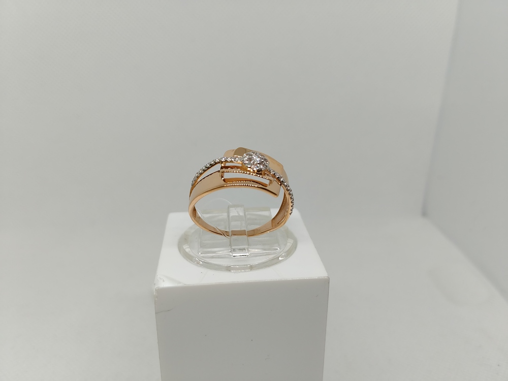 КОЛЬЦО С КАМНЯМИ (Au 585)