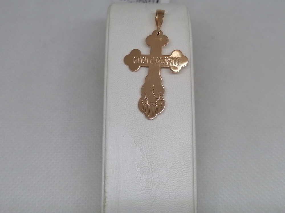 ПОДВЕСКА КРЕСТ без камня (Au 585)