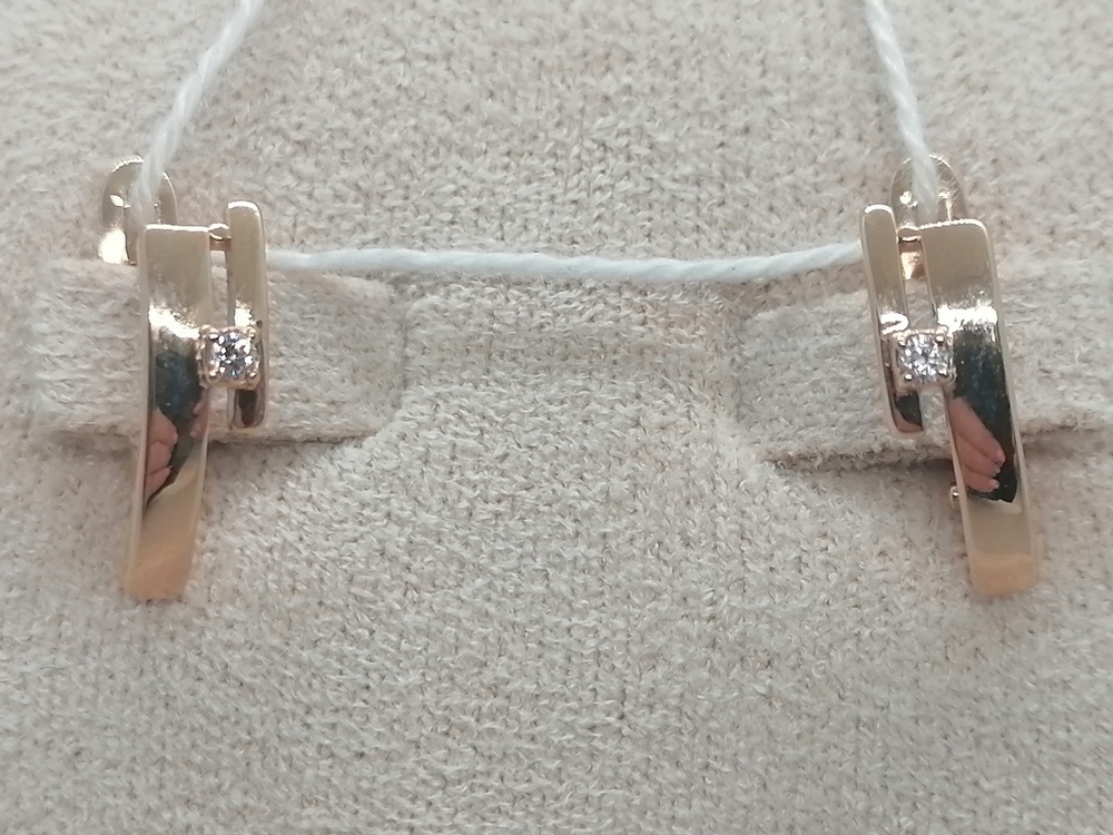 СЕРЬГИ С КАМНЕМ (Au 585)