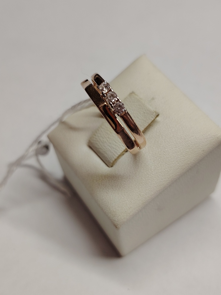 КОЛЬЦО С КАМНЯМИ (Au 585)