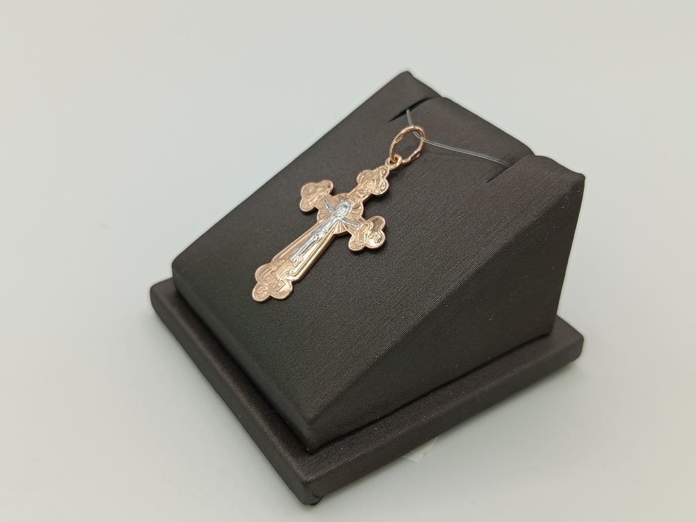 ПОДВЕСКА КРЕСТ без камня (Au 585)