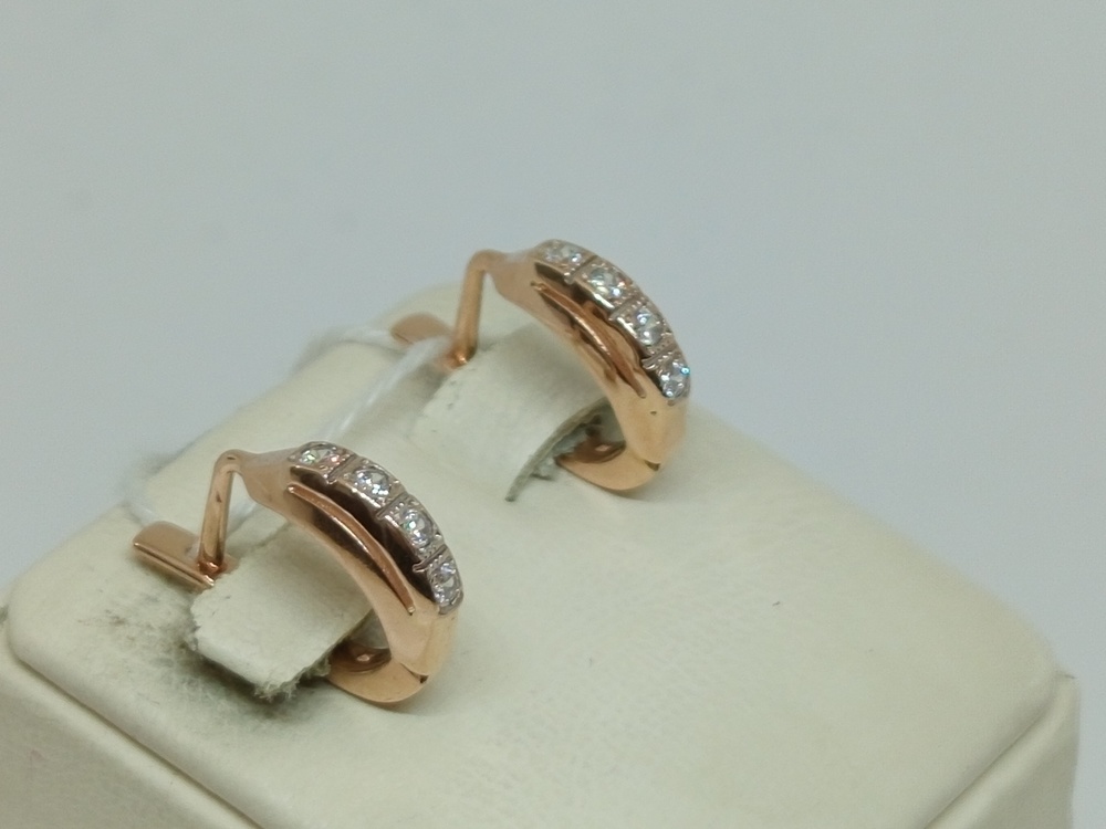 СКМИ585 СЕРЬГИ С КАМНЯМИ (Au 585)