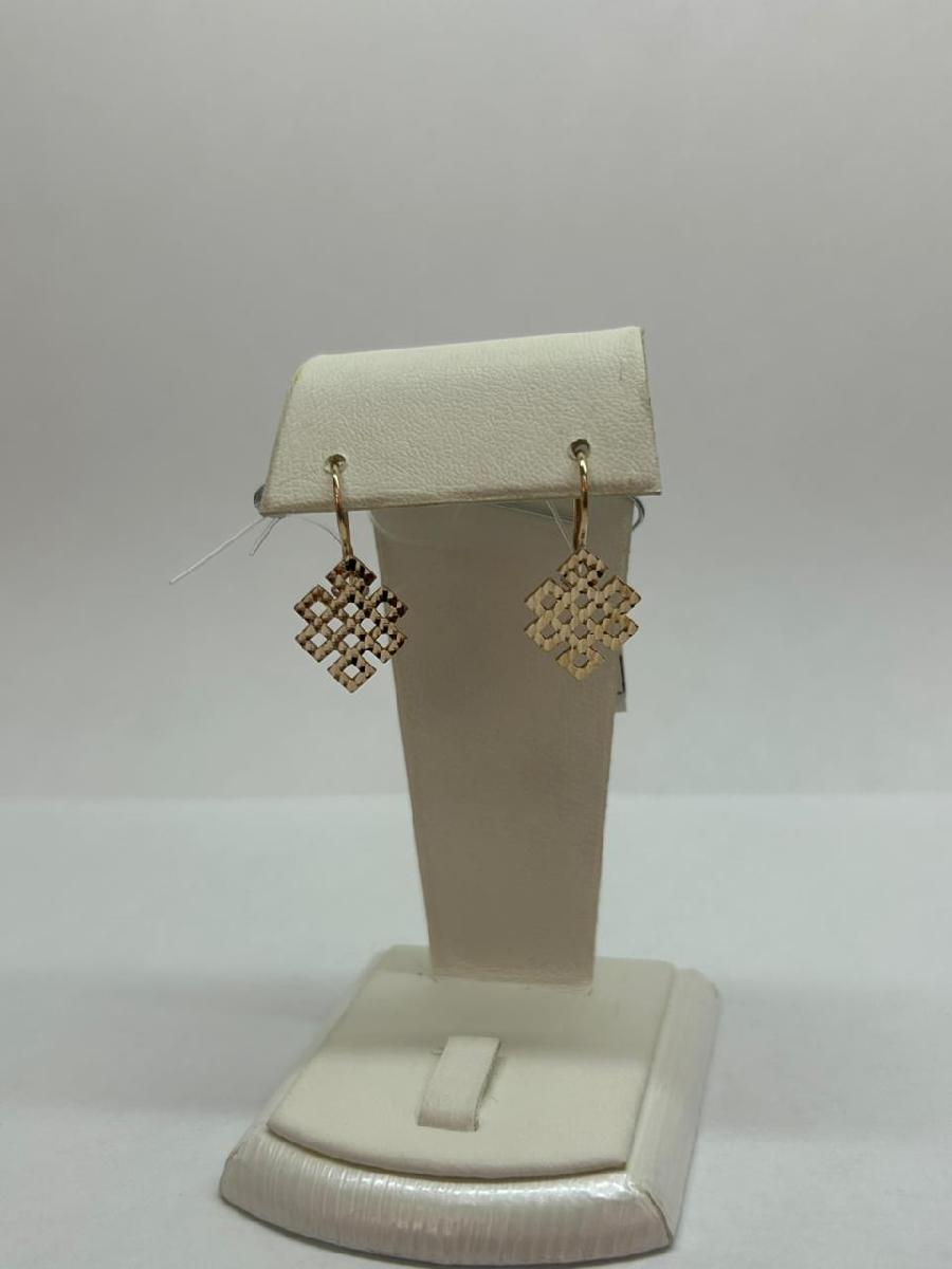 СЕРЬГИ ПЕТЕЛЬКА без камня (Au 585)